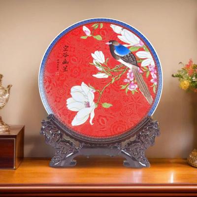 BỘ BA ĐĨA CẢNH HỌA TIẾT HOA LAN CAO CẤP